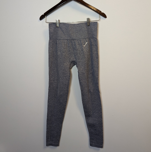 Gymshark Vital Seamless Steel Blue Marl Leggings - Small - Picture 1 of 3
